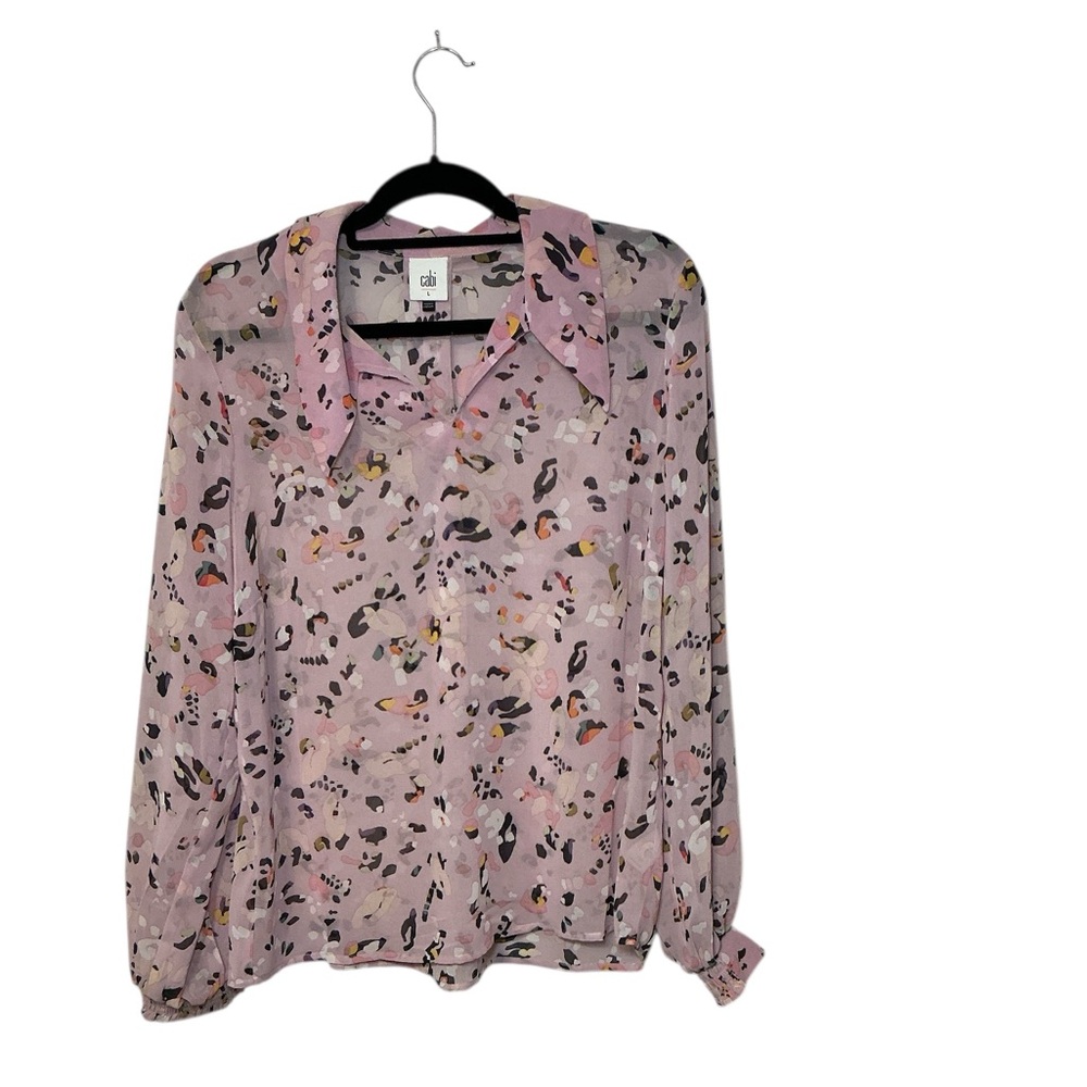 Cabi - Size Large - Pounce Top Animal Priny Multicolor Patterned Blouse
